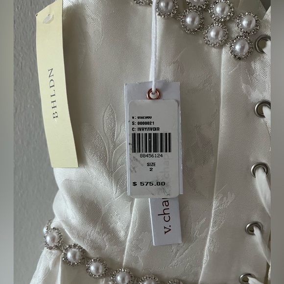 V. Chapman Lucia Dress in White Baroque Floral - Picture 13 of 15